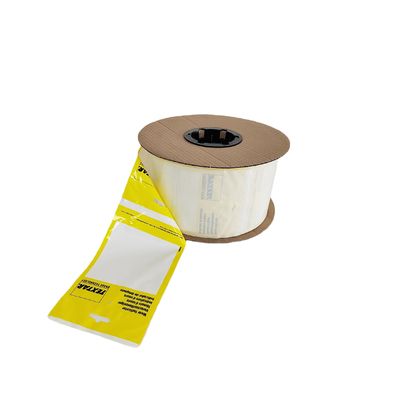 Sacs en plastique LDPE imprimés sur mesure poly-sacs pré-ouverts sur un ventilateur à rouleaux plié sac d'auto perforé