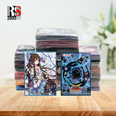 Holographique Yugioh MTG Cartes de trading Manches Sac à poche plat Logo personnalisé