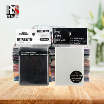 Carte transparente en plastique transparent en PP pour carte protectrice de jeu en hologramme