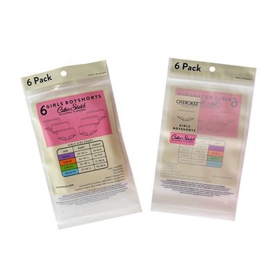 Sacs à fermeture à glissière imprimés sur mesure en PET / CPP Sacs d'emballage en plastique pour vêtements et chaussures