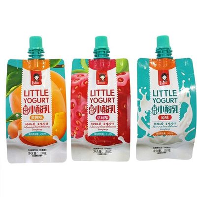 Sacoche à bouchon BAP gratuit sac d'emballage de nourriture pour bébés jus liquide boisson sacoche avec bouchon à vis