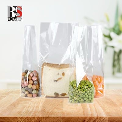 12x8x25cm Sac en plastique carré à fond de nourriture pour popcorn en couleurs claires ou personnalisées