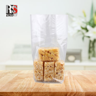 12x8x25cm Sac en plastique carré à fond de nourriture pour popcorn en couleurs claires ou personnalisées