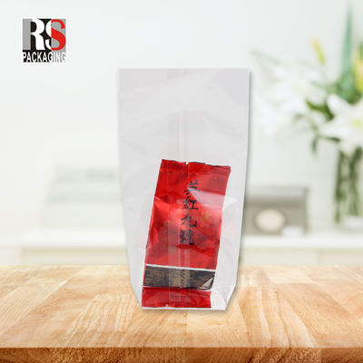 12x8x25cm Sac en plastique carré à fond de nourriture pour popcorn en couleurs claires ou personnalisées