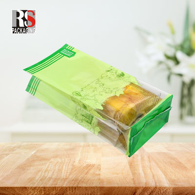 Micro-perforé sac à pain en wicket logo personnalisé imprimé sac de fond carré pour l'emballage de boulangerie