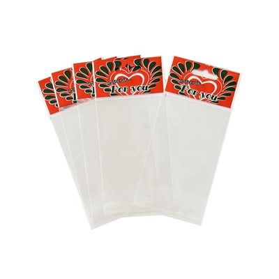 Hang Top Clear Recouvreur de cello Opp Header Sac Pour les bijoux cadeau Taille personnalisée