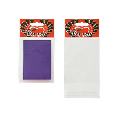 Hang Top Clear Recouvreur de cello Opp Header Sac Pour les bijoux cadeau Taille personnalisée