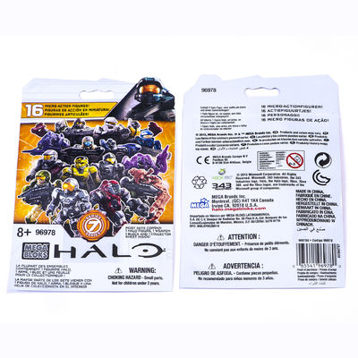 Commande personnalisée acceptée Impression Sac en plastique fermeture à glissière pour emballage de briques de jouets