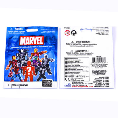 Commande personnalisée acceptée Impression Sac en plastique fermeture à glissière pour emballage de briques de jouets