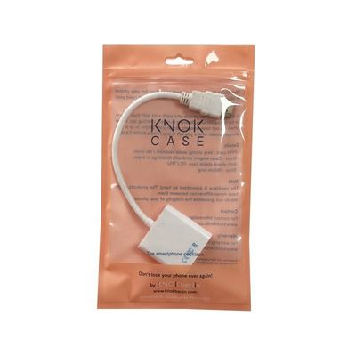 Emballage de lignes de câbles Clear Stand Up Sac fermeture à glissière étanche à l'humidité Pour l'emballage du câble USB