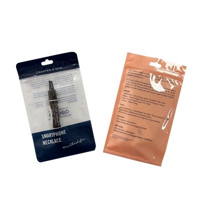 Emballage de lignes de câbles Clear Stand Up Sac fermeture à glissière étanche à l'humidité Pour l'emballage du câble USB