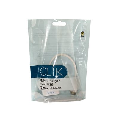 Emballage de lignes de câbles Clear Stand Up Sac fermeture à glissière étanche à l'humidité Pour l'emballage du câble USB