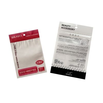 Emballages électroniques Sacs en plastique à fermeture à glissière à l'avant transparents, constitués de matériaux OPP / CPP