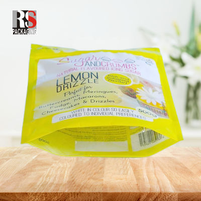 Sacs en plastique imprimés sur mesure ZipLock Stand Up pouch pour poudre de gâteau poudre de thé Matcha