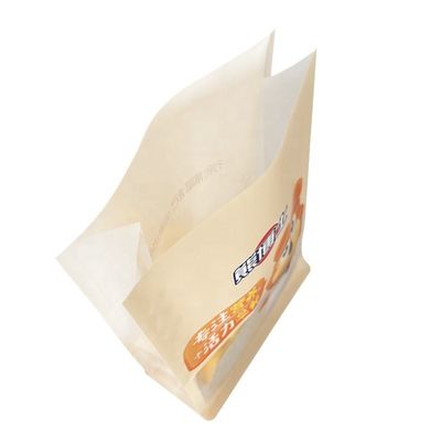 Sac d'emballage alimentaire à fond plat à coque latérale pour les collations en poudre