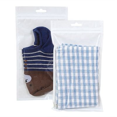 Logo personnalisé Fermeture à glissière de fenêtre gelée Fermeture de sac de vêtements poly pour l'emballage