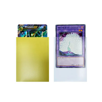 100 Counts MTG Taille 67*92mm Cartes de trading jaunes mates Manche de carte photo