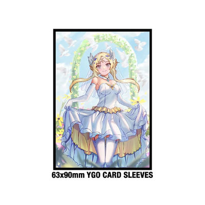 Jeu d'animation personnalisé Yugioh Taille standard 62x89mm Solid Art Imprimé Jeu de cartes de trading en plastique Manches