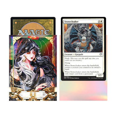 Art holographique personnalisé Tcg Manches de cartes Manches de protection pour le jeu de cartes
