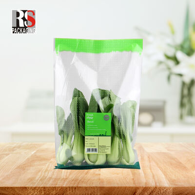 Micro-perforé sac fermeture à glissière de nourriture fraîche sac d'emballage de fruits et légumes