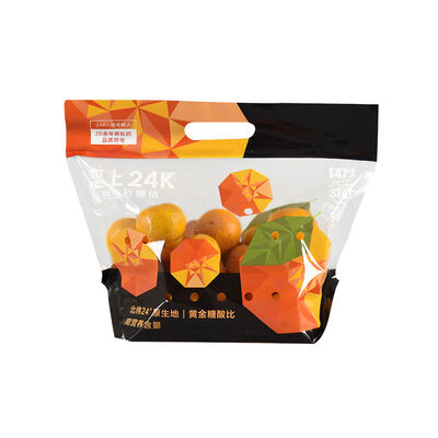 Custom Design Food Grade Plastic Anti-fog Pouch Transparent Fresh Vegetable Fruit Storage Packaging Bag with Zipper Handle