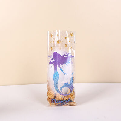 Vente à chaud Impression personnalisée claire Cello Candy Sac à la gelée de gomme fête d'anniversaire sac à emballage de butin