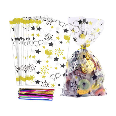 Chine Fabrication Impression personnalisée Transparent Céllo Bonbons Fête d'anniversaire Pillage Chocolats Sacs de confiserie