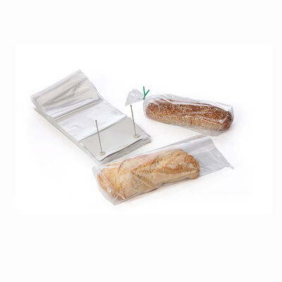 Sac à pain en LDPE transparent personnalisé pour le stockage de boulangerie OPP Sandwiches Sacs à pain Sacs d'emballage alimentaire imprimés avec torsion