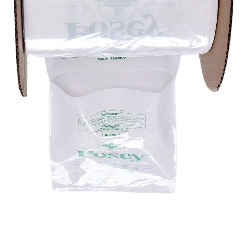 LDPE sac en plastique transparent pré-ouvert poly sur un rouleau côté coussinet sac d'auto pour les vêtements