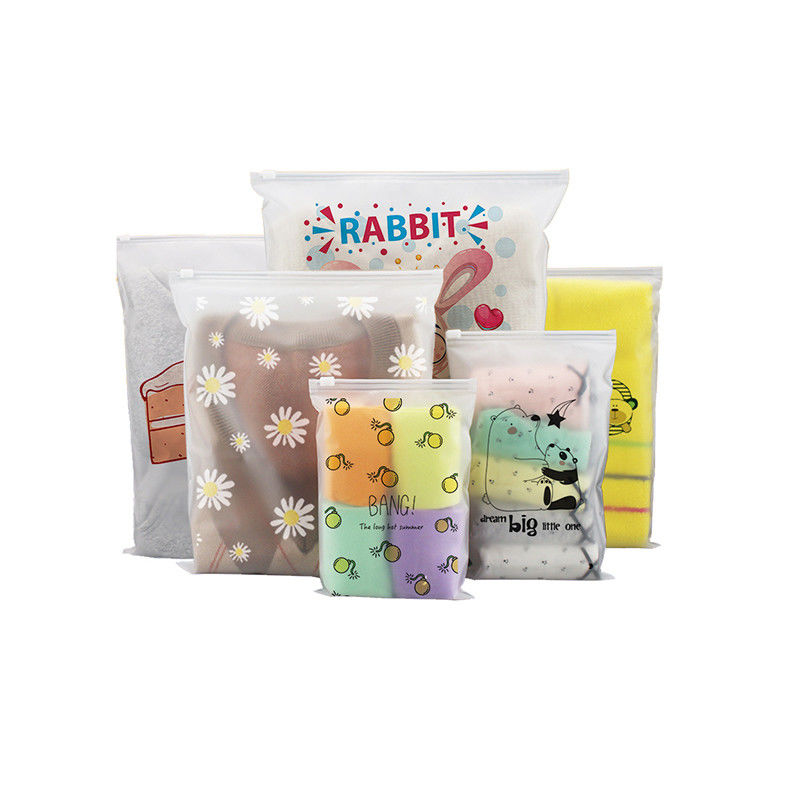 CPE / PE / PPE poly sac imprimé étanche à l'humidité Mylar gelé Zip Lock sacs pour les vêtements