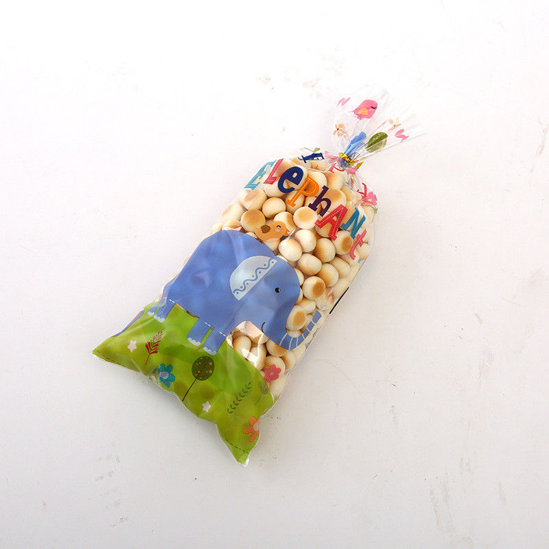 Sac en plastique Bopp poly sac de fête d'anniversaire sac de butin pour les bonbons emballage de gelée gommée