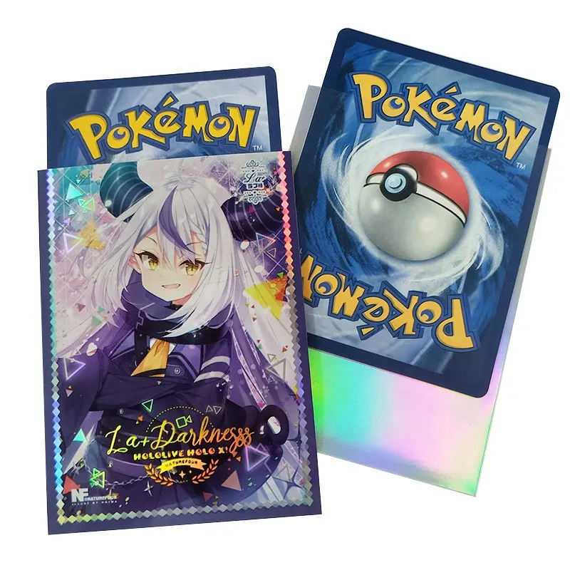 Impression d'art holographique personnalisée MTG Taille standard Cute Anime Girl Impression de manches de cartes de trading