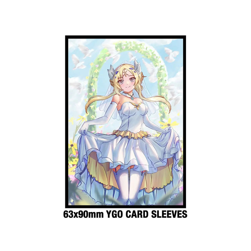 Jeu d'animation personnalisé Yugioh Taille standard 62x89mm Solid Art Imprimé Jeu de cartes de trading en plastique Manches