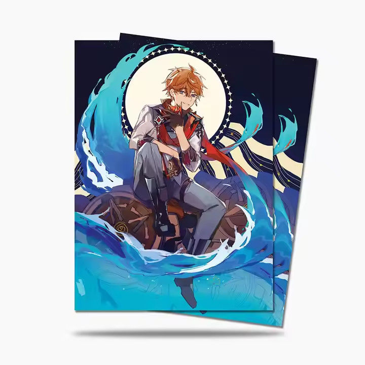Personnalisé 61x91mm Sports Imprimer le porte-cartes de l'anime Logo Imprimer les manches de cartes commerciales Personnalisé