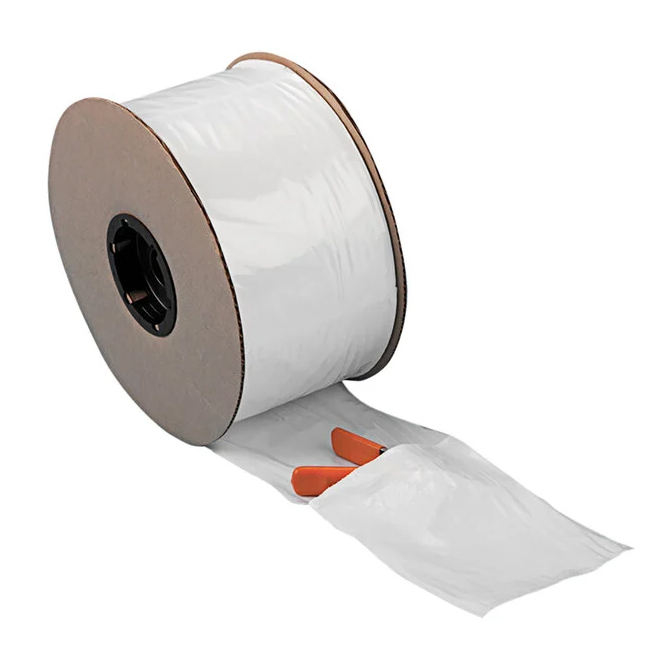 Sacs en polyéthylène PE pré-ouverts sur rouleau personnalisés pour systèmes d'ensachage automatique