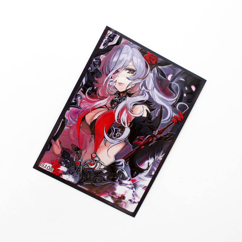 Rough Textured Dual Color Card Sleeve Opaque Back Clear Front Smooth Shuffle Card Protector Matte Finish Frosted Card Sleeve