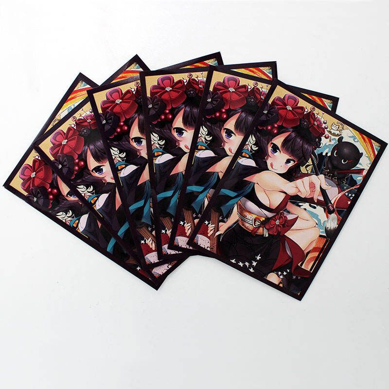 Manchons de cartes imprimés avec des illustrations d'anime pour cartes Yugioh et MTG, manchons de cartes de jeu