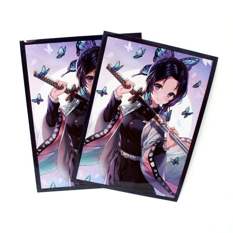 Protège-cartes artistiques personnalisés, pochettes de protection imprimées pour cartes de jeu MTG style anime.