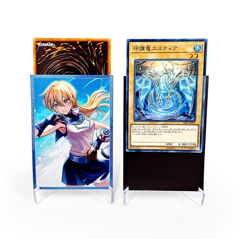 Manchons de cartes d'art imprimés sur mesure en usine pour les cartes de jeu animées holographiques Yugioh TCG