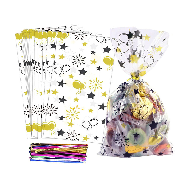 Chine Fabrication Impression personnalisée Transparent Céllo Bonbons Fête d'anniversaire Pillage Chocolats Sacs de confiserie